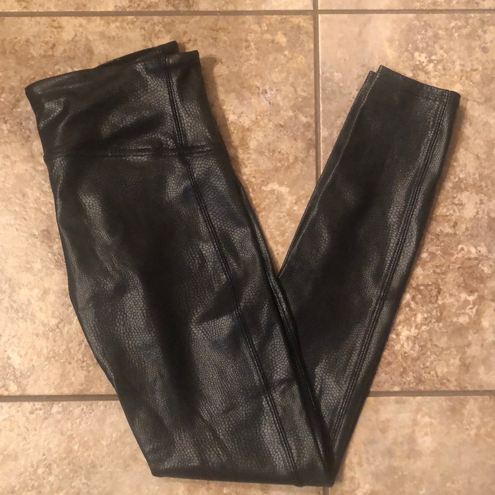 Black “faux” leather look  SPANX size M